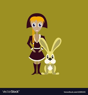 Flat on background of Christmas girl vector image