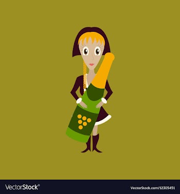 Flat on background of Christmas girl vector image