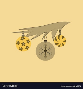 Flat on background of Christmas tree vector image