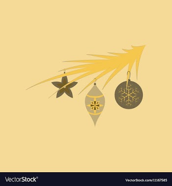 Flat on background of Christmas tree vector image