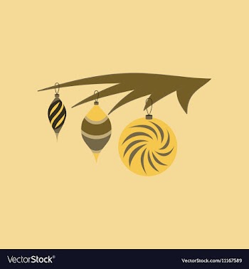Flat on background of Christmas tree vector image