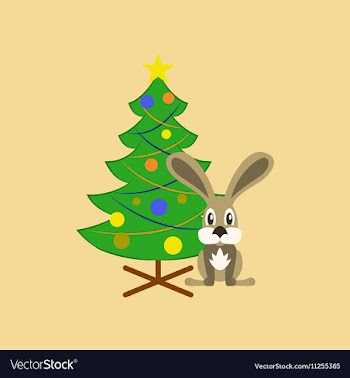 Flat on background of Christmas tree vector image