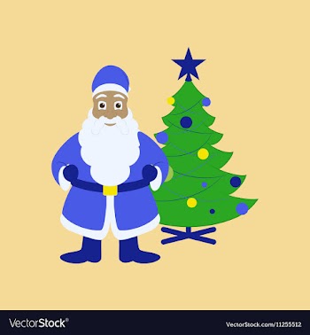 Flat on background of Christmas Tree vector image