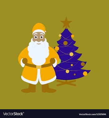Flat on background of Christmas Tree vector image