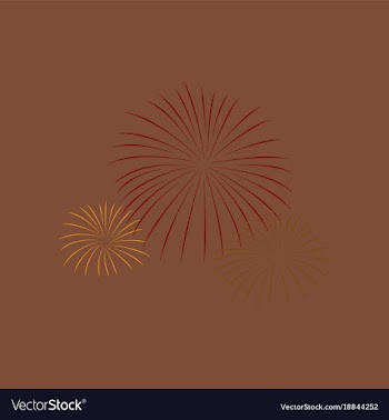 Flat on background of firework vector image