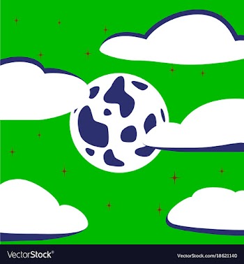 Flat on background of full moon sky vector image