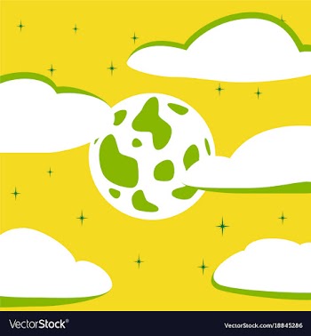 Flat on background of full moon sky vector image