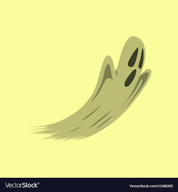 Flat on background of ghost vector image