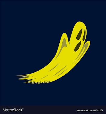 Flat on background of ghost vector image