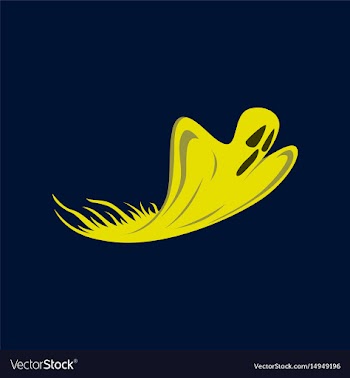 Flat on background of ghost vector image
