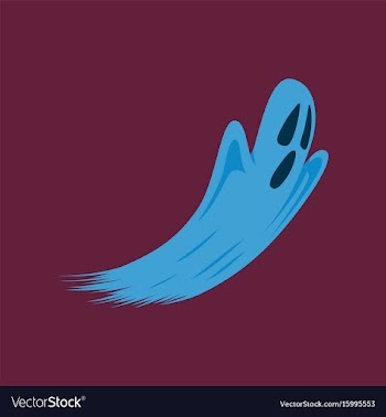 Flat on background of ghost vector image
