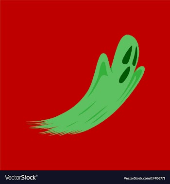 Flat on background of ghost vector image