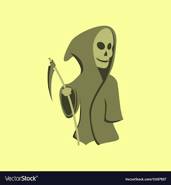 Flat on background of halloween death vector image