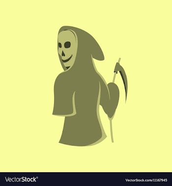 Flat on background of halloween death vector image