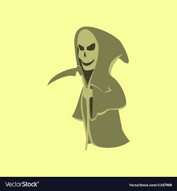 Flat on background of halloween death vector image