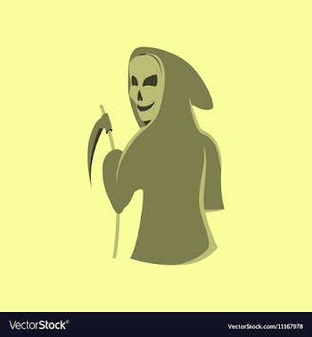 Flat on background of halloween death vector image
