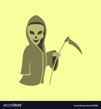 Flat on background of halloween death vector image
