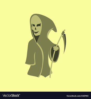 Flat on background of halloween death vector image