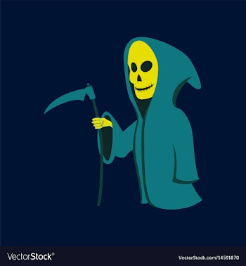 Flat on background of halloween death vector image