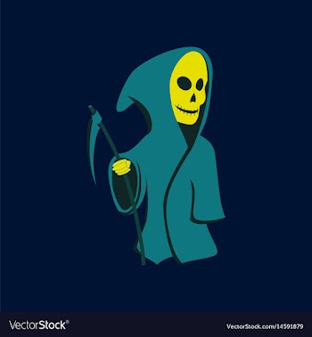 Flat on background of halloween death vector image