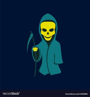 Flat on background of halloween death vector image