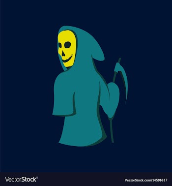 Flat on background of halloween death vector image
