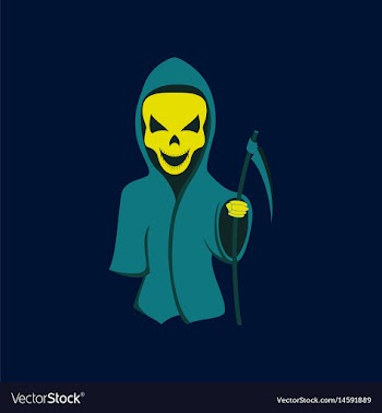 Flat on background of halloween death vector image