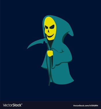 Flat on background of halloween death vector image