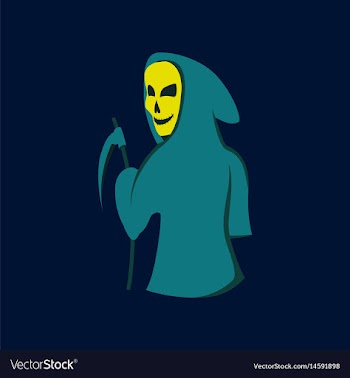 Flat on background of halloween death vector image