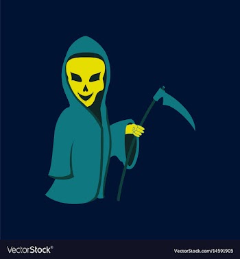 Flat on background of halloween death vector image