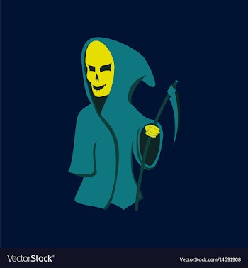 Flat on background of halloween death vector image