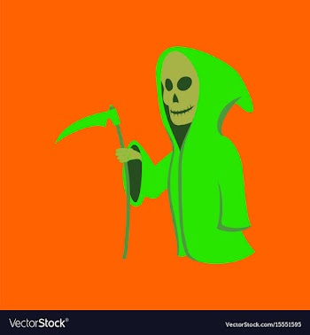 Flat on background of halloween death vector image