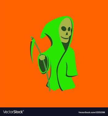 Flat on background of halloween death vector image