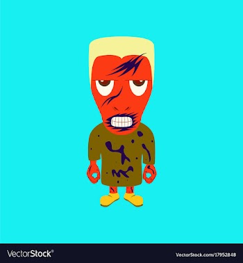 Flat on background of halloween monster vector image