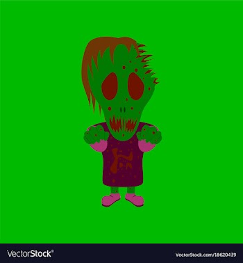 Flat on background of halloween monster vector image