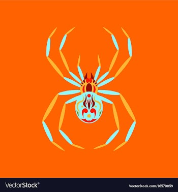 Flat on background of halloween spider vector image