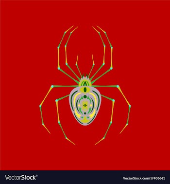 Flat on background of halloween spider vector image