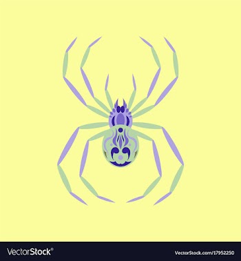 Flat on background of halloween spider vector image