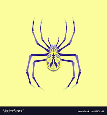 Flat on background of halloween spider vector image