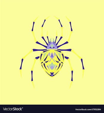 Flat on background of halloween spider vector image