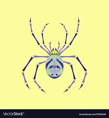 Flat on background of halloween spider vector image