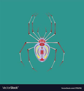 Flat on background of halloween spider vector image