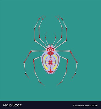 Flat on background of halloween spider vector image