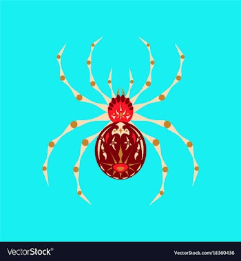 Flat on background of halloween spider vector image