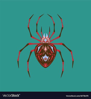 Flat on background of halloween spider vector image