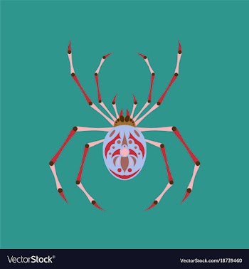 Flat on background of halloween spider vector image