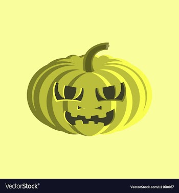 Flat on background of Halloween vector image