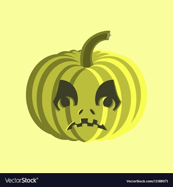 Flat on background of Halloween vector image