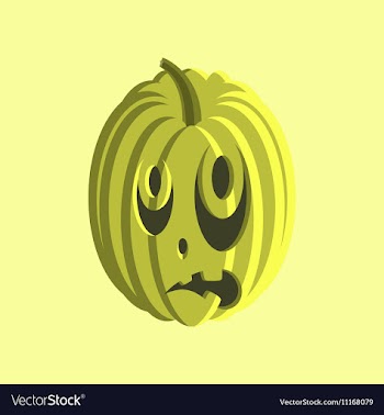 Flat on background of Halloween vector image