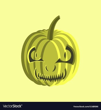Flat on background of Halloween vector image